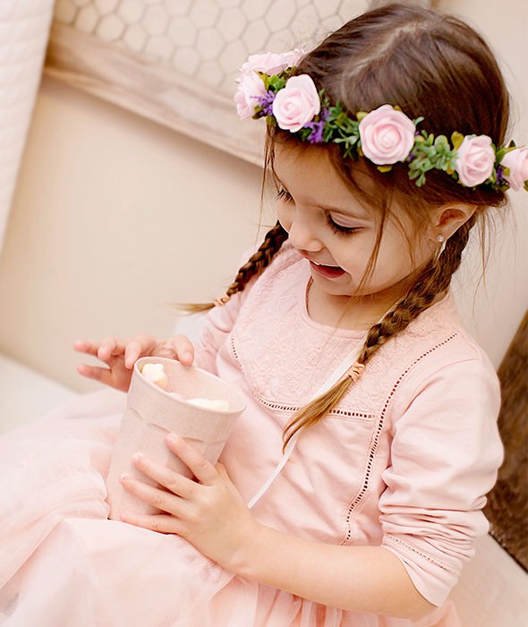 KIDodo, Nieprzewracalny Kubek z Przyssawką z Eko Plastiku, Różowy