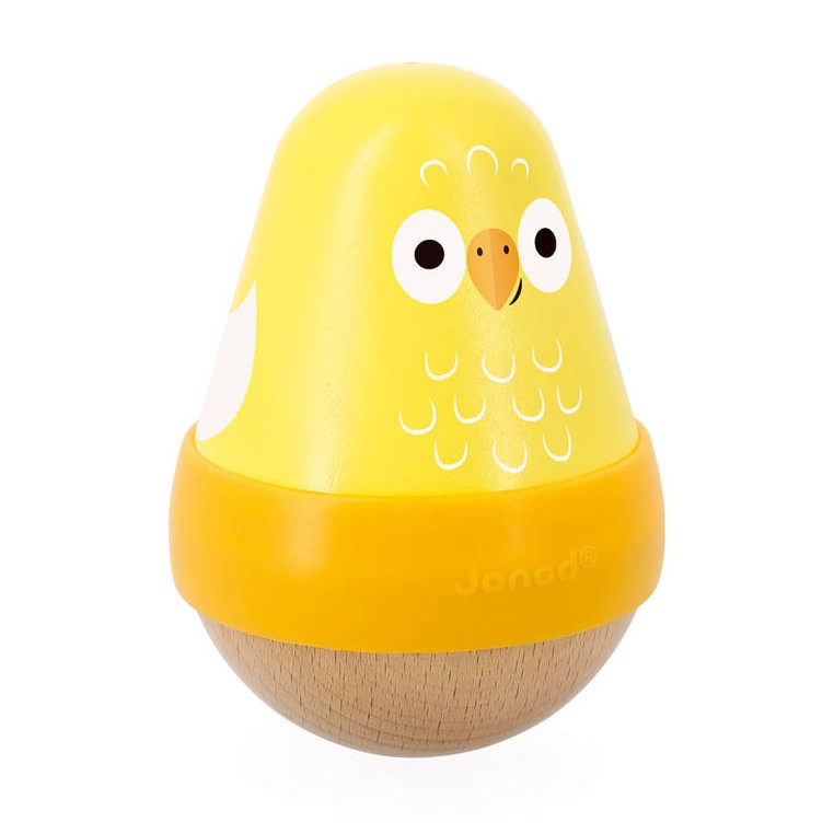 Janod, Drewniana wańka wstańka z dzwoneczkiem Ptaszek Tropik