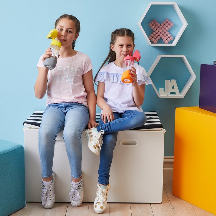 B.Box, Butelka tritanowa ze słomką 450 ml, Lilac Pop B.Box, Butelka tritanowa ze słomką 450 ml, Lilac Pop