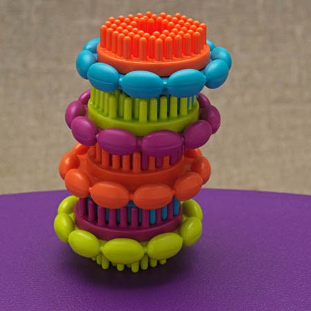 Btoys, klocki jeżyki w słoju Stackadoos