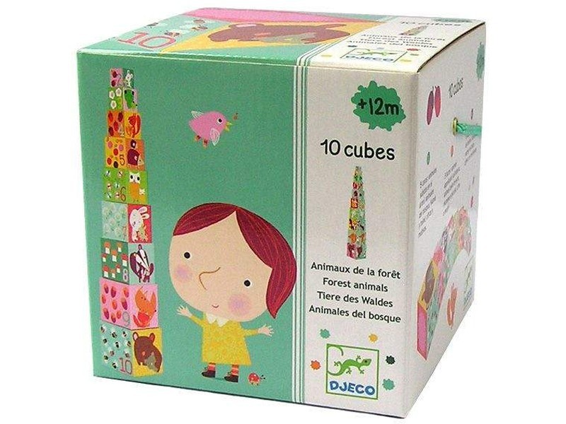 Djeco, piramida 10 kostek w lesie Djeco, piramida 10 kostek w lesie