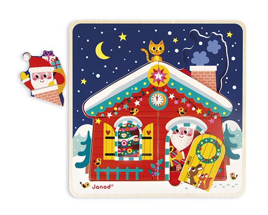 Janod, Puzzle drewniane 3-warstwowe Gwiazdka Janod, Puzzle drewniane 3-warstwowe Gwiazdka