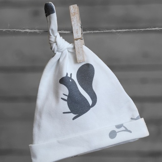 Sleepee, Czapeczka Krasnal 2-pack Wiewióry/Pink 0-2 miesiące