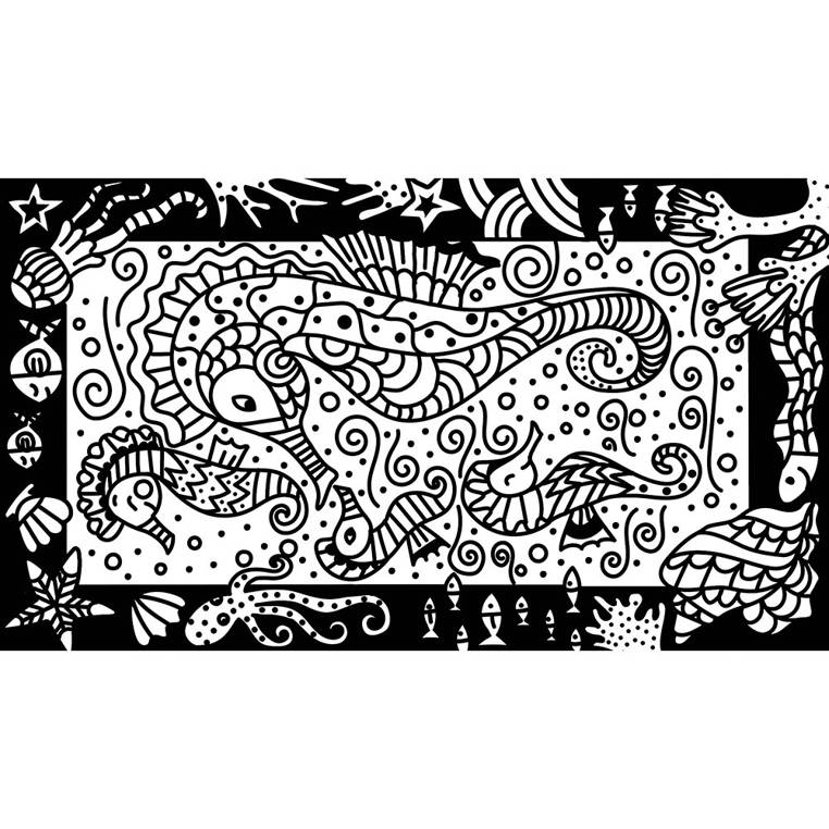 Janod, Zestaw kreatywny Magiczne kolorowanki wodne Ocean 7+ Janod, Zestaw kreatywny Magiczne kolorowanki wodne Ocean 7+