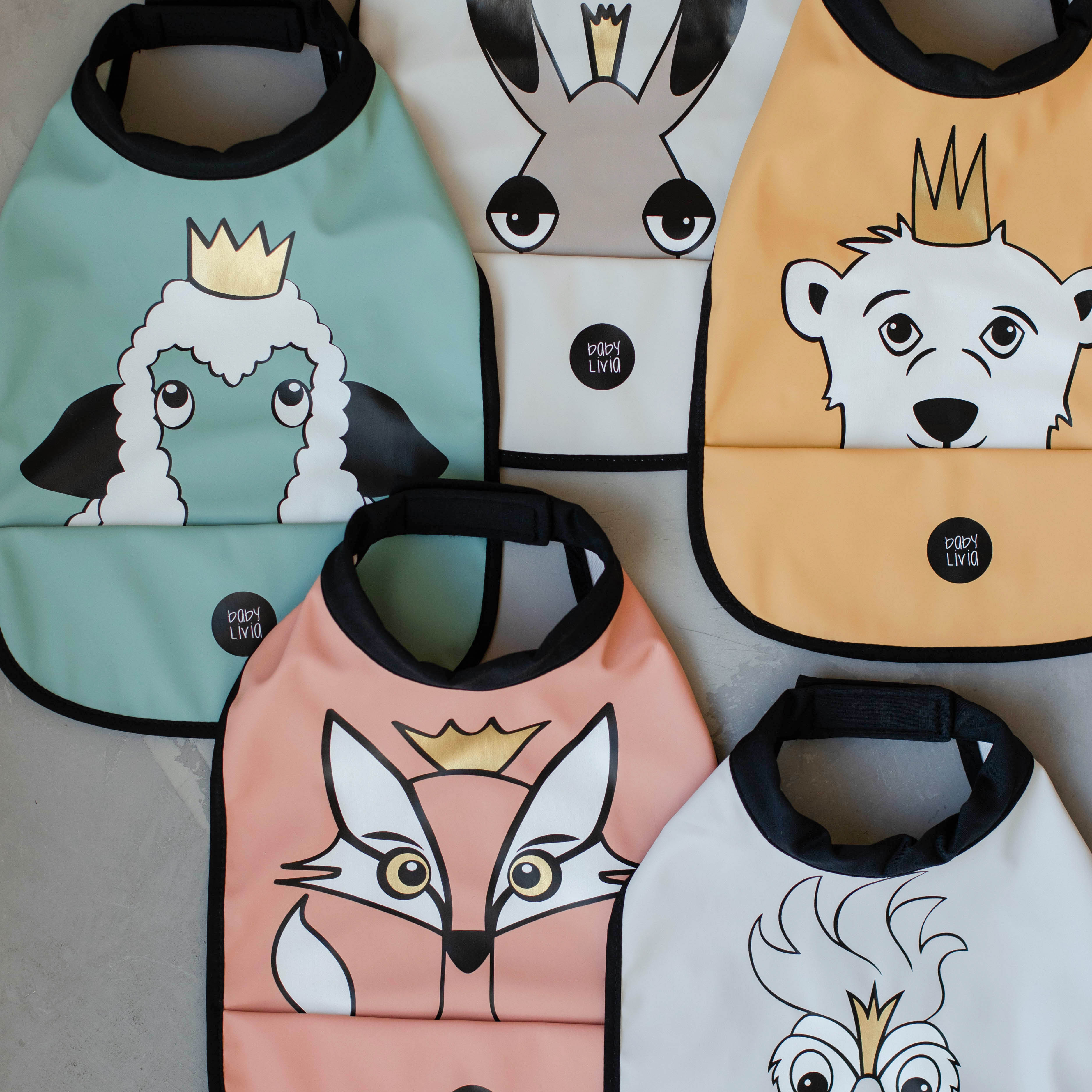 Baby Livia, Śliniak Mint Miś Baby Livia, Śliniak Mint Miś