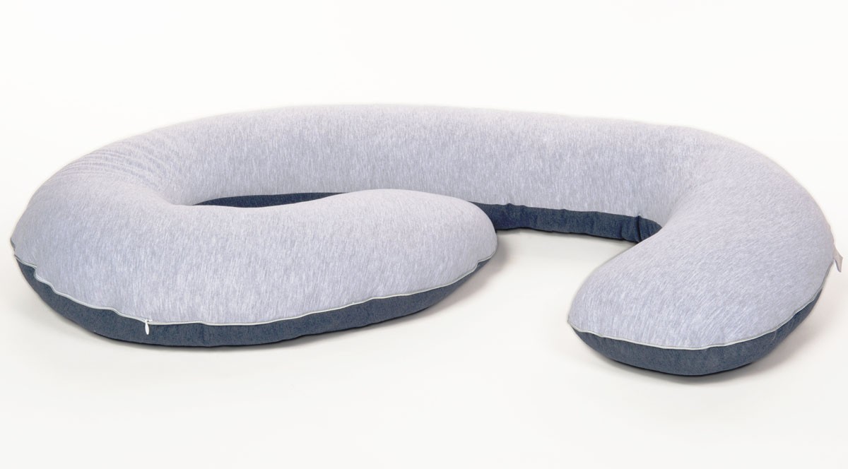 Poofi, poduszka dla kobiet w ciąży 9 miesięcy melanżowo-granatowa