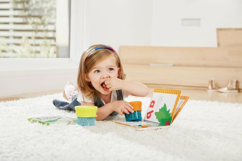 Boon, Snug Kubek niewysypek z silikonową nakładką 2szt. Boy Boon, Snug Kubek niewysypek z silikonową nakładką 2szt. Boy