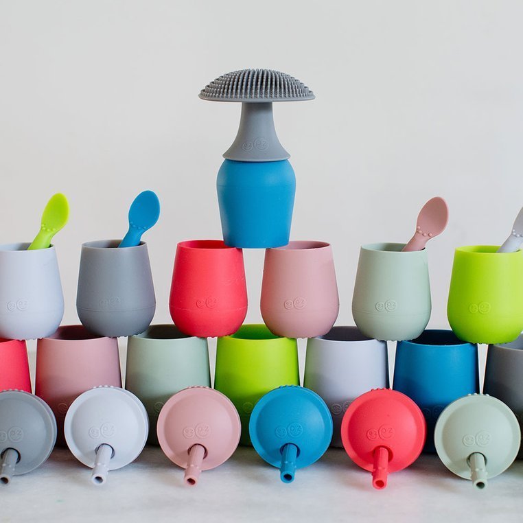 EZPZ, Silikonowa myjka czyścik do naczyń bez bakterii szara