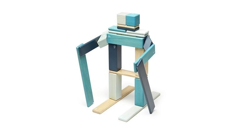 Tegu, Drewniane klocki magnetyczne CLASSICS zestaw 24szt Blues