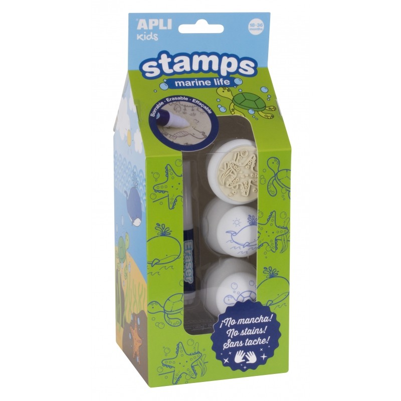 Apli Kids, Pierwsze stempelki z markerem - Zwierzęta Morskie 18m+