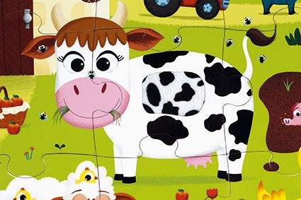 Janod, Puzzle sensoryczne 20 elementów Farma Janod, Puzzle sensoryczne 20 elementów Farma
