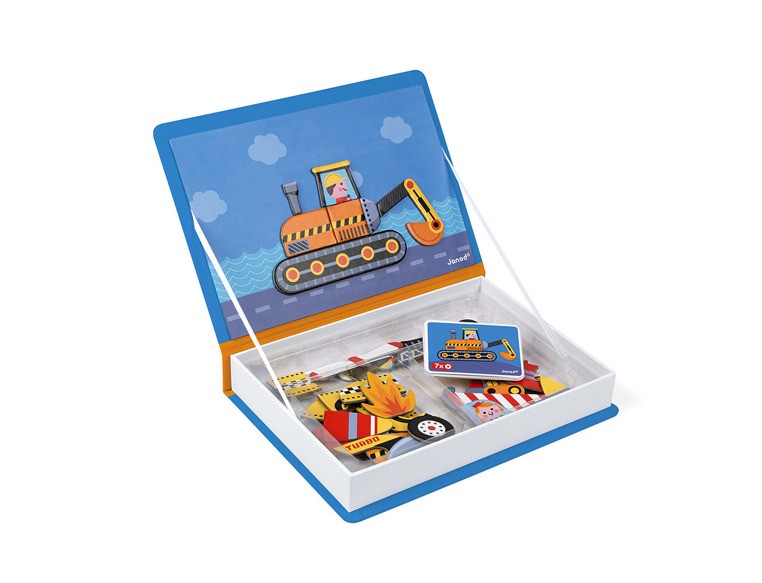 Janod, Układanka magnetyczna Pojazdy Magnetibook