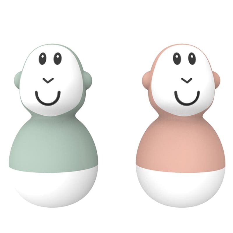 Matchstick Monkey, 2 pływające kiwaczki Małpki Mint & Blush - zabawka do kąpieli