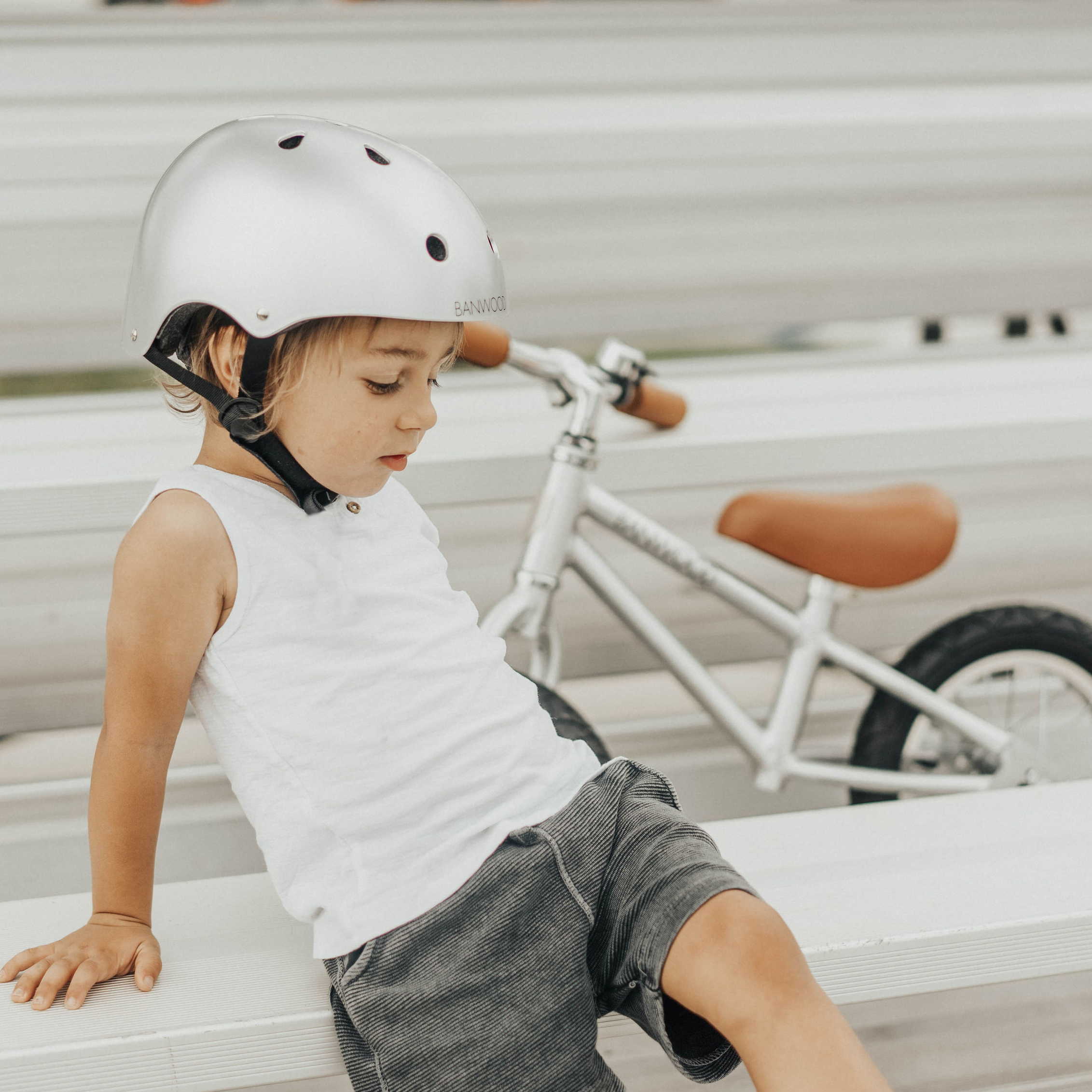 Banwood, First Go! Rowerek biegowy chrome