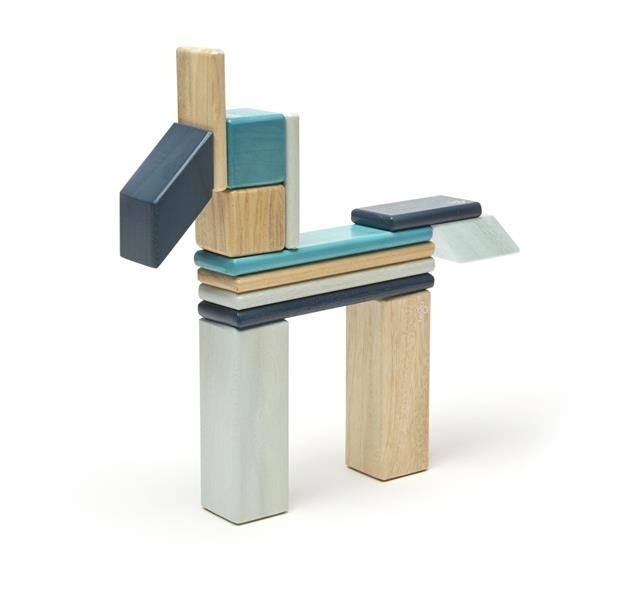 Tegu, Drewniane klocki magnetyczne CLASSICS zestaw 14szt Blues Tegu, Drewniane klocki magnetyczne CLASSICS zestaw 14szt Blues