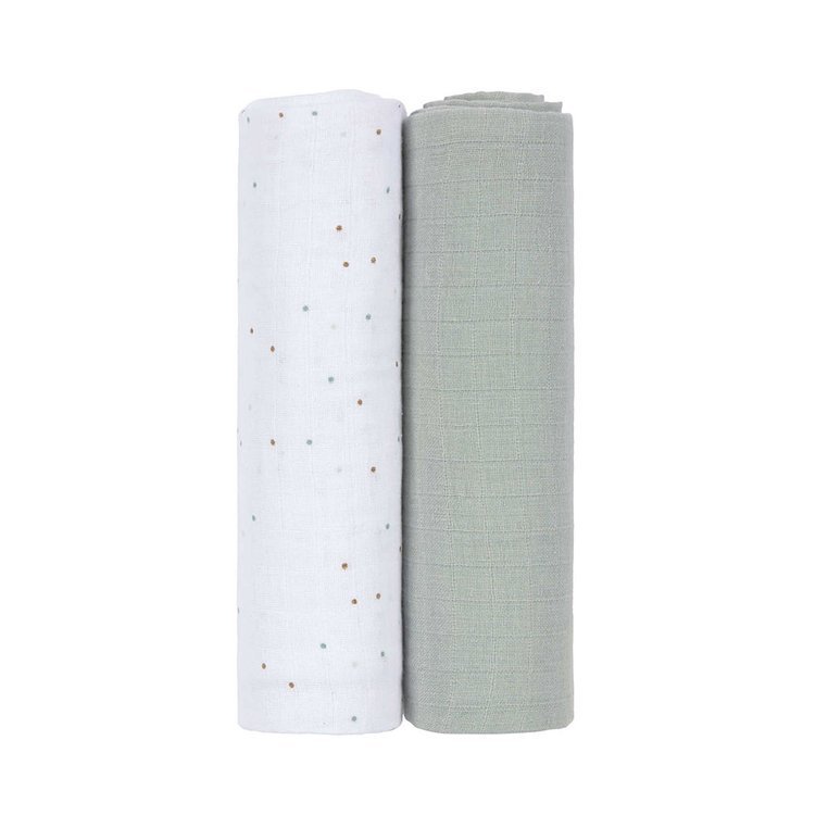 Lassig, Muślinowy otulacz-Kocyk 120x120cm Zestaw 2 szt. About Friends Szop