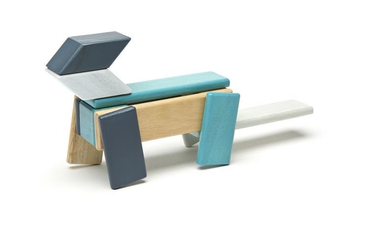 Tegu, Drewniane klocki magnetyczne CLASSICS zestaw 14szt Blues Tegu, Drewniane klocki magnetyczne CLASSICS zestaw 14szt Blues
