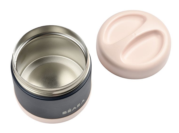 Beaba, Pojemnik - termos obiadowy ze stali nierdzewnej z hermetycznym zamknięciem duży 500 ml light pink/night blue Beaba, Pojemnik - termos obiadowy ze stali nierdzewnej z hermetycznym zamknięciem duży 500 ml light pink/night blue