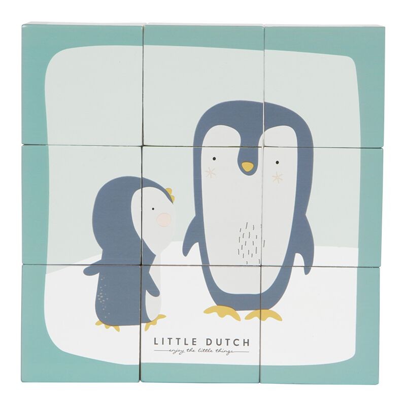 Little Dutch, Puzzle-kostki 9 elementów Zwierzątka