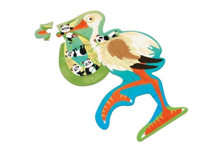 Scratch, Puzzle konturowe Bocian 24 elem. Scratch, Puzzle konturowe Bocian 24 elem.