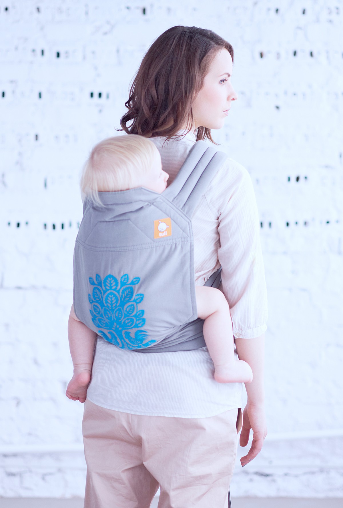 Nosidełka Mei Tai  Limitowana kolekcja EkoMama - Niebieska aplikacja