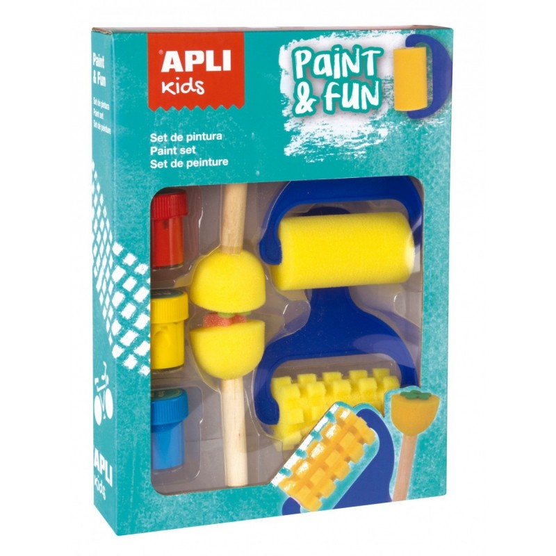 Apli Kids, Zestaw stempelków i wałków z farbkami