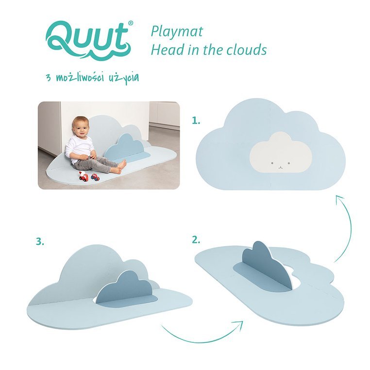 Quut, Mata do zabawy piankowa podłogowa Chmurka Playmat Dusty blue Quut, Mata do zabawy piankowa podłogowa Chmurka Playmat Dusty blue