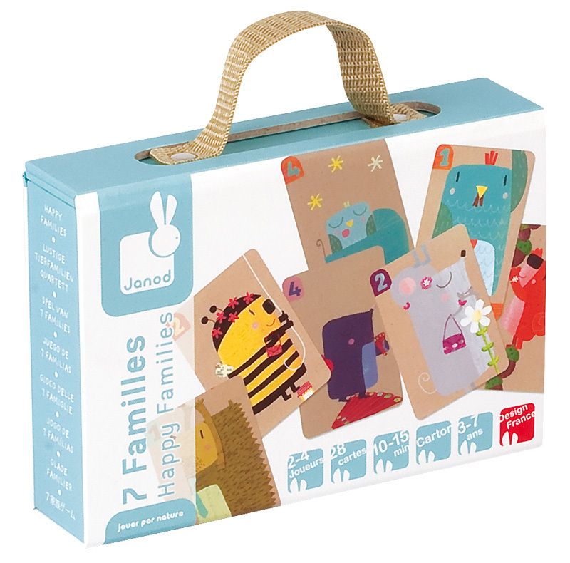 Janod, karty do gry rodziny zwierząt Janod, karty do gry rodziny zwierząt