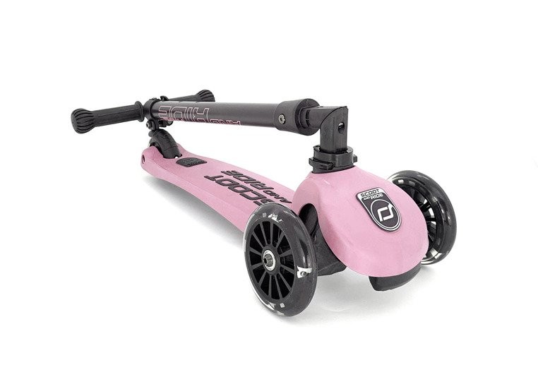 Scootandride, Highwaykick 3 LED Hulajnoga składana ze świecącymi kółkami 3+ Rose Scootandride, Highwaykick 3 LED Hulajnoga składana ze świecącymi kółkami 3+ Rose