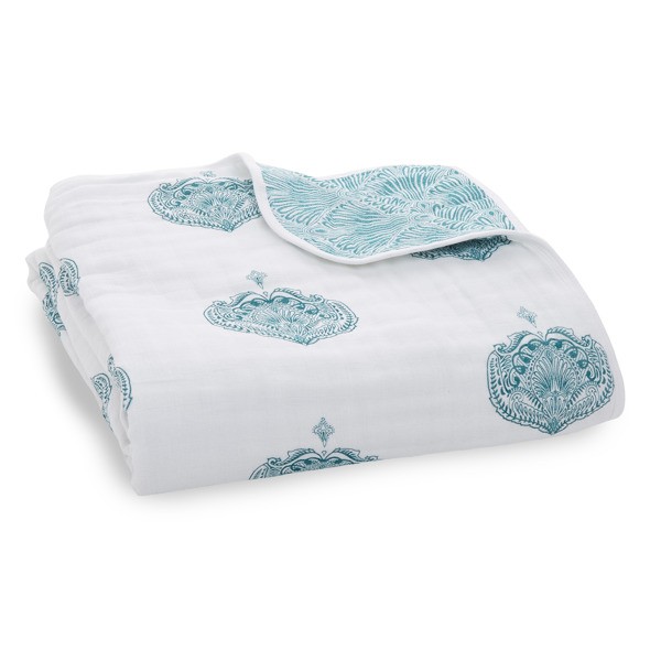 Aden & Anais, Kołderka paisley - teal Aden & Anais, Kołderka paisley - teal