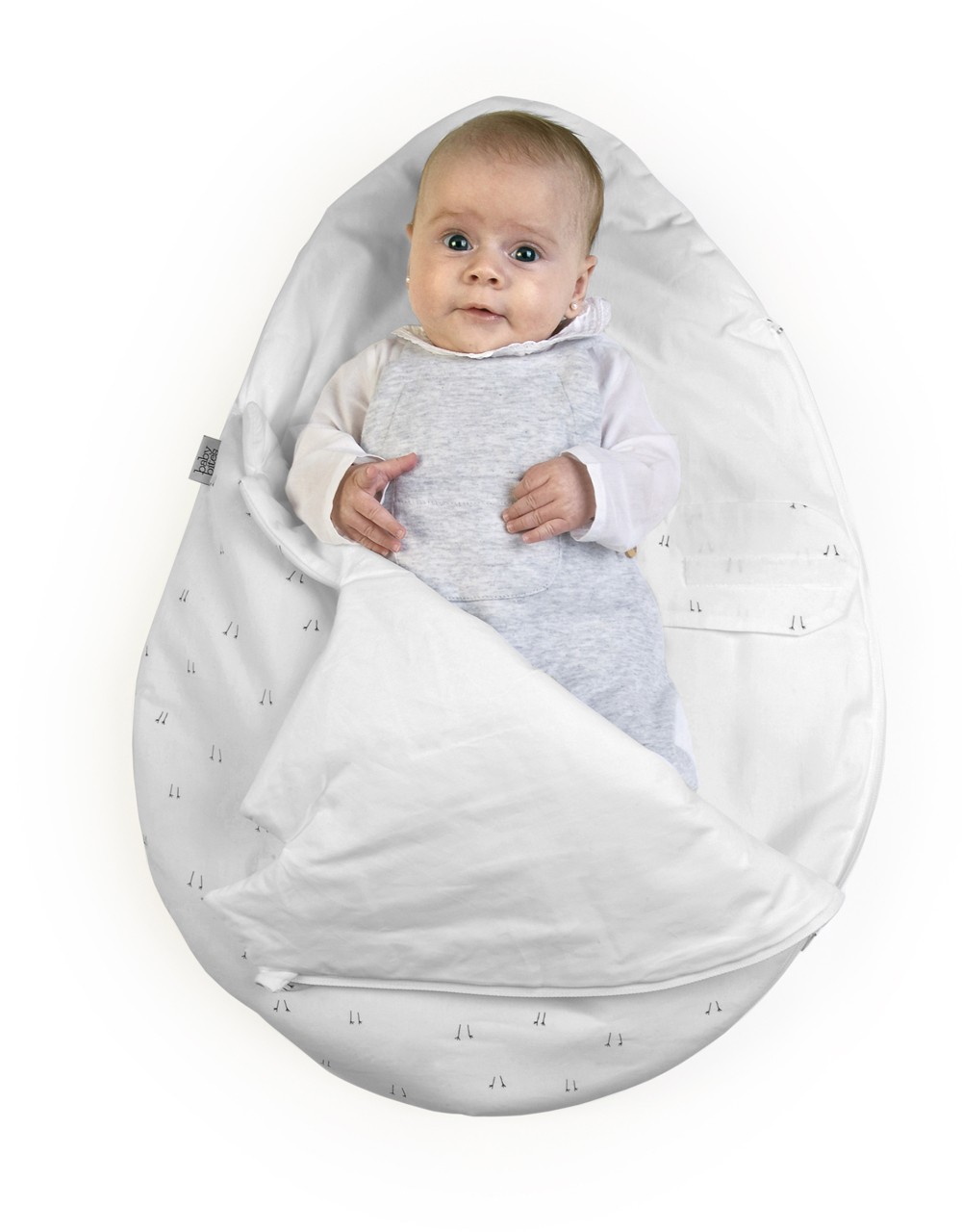 Baby Bites, Śpiworek letni Egg (0-3 miesięcy) White Baby Bites, Śpiworek letni Egg (0-3 miesięcy) White