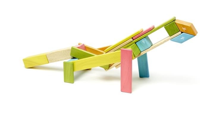 Tegu, Drewniane klocki magnetyczne CLASSICS zestaw 24szt Tints Tegu, Drewniane klocki magnetyczne CLASSICS zestaw 24szt Tints