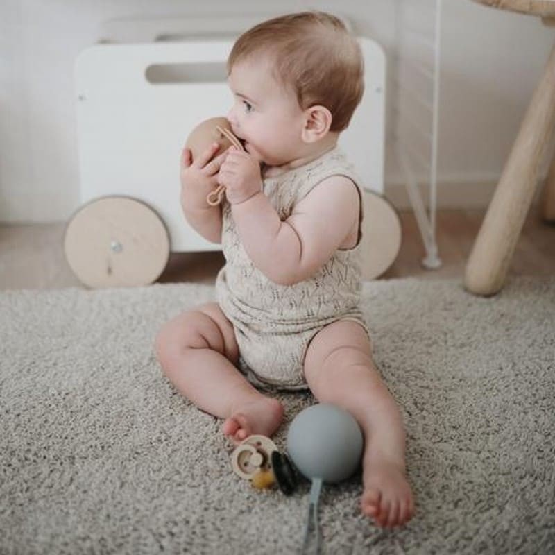 Mushie - Etui na smoczek do wózka Kula Ball Cambrige Blue Mushie - Etui na smoczek do wózka Kula Ball Cambrige Blue