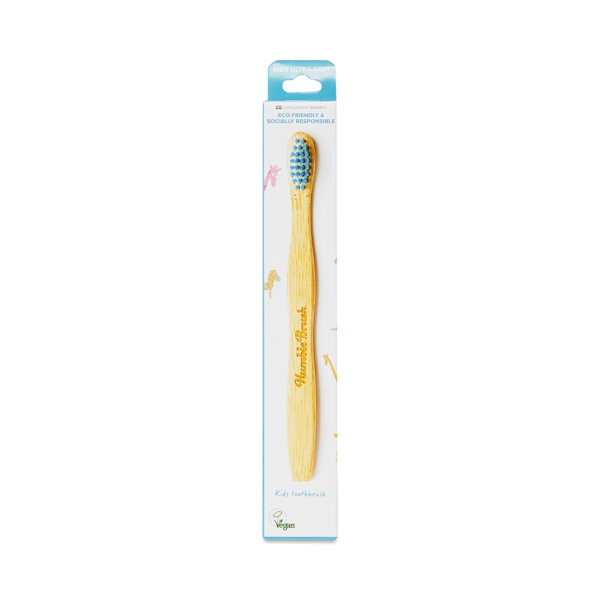 Humble Brush, Bambusowa szczoteczka do zębów dla dzieci, UltraSoft, niebieska Humble Brush, Bambusowa szczoteczka do zębów dla dzieci, UltraSoft, niebieska