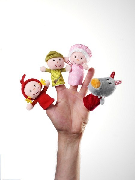 Lilliputiens, czerwony Kapturek Pacynki na Palec