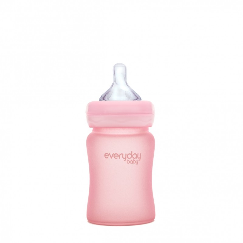 Everyday Baby, Szklana butelka 150ml (różany róż)