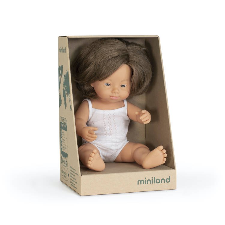 Miniland Doll, Lalka dziewczynka Europejka z zespołem Downa 38cm
