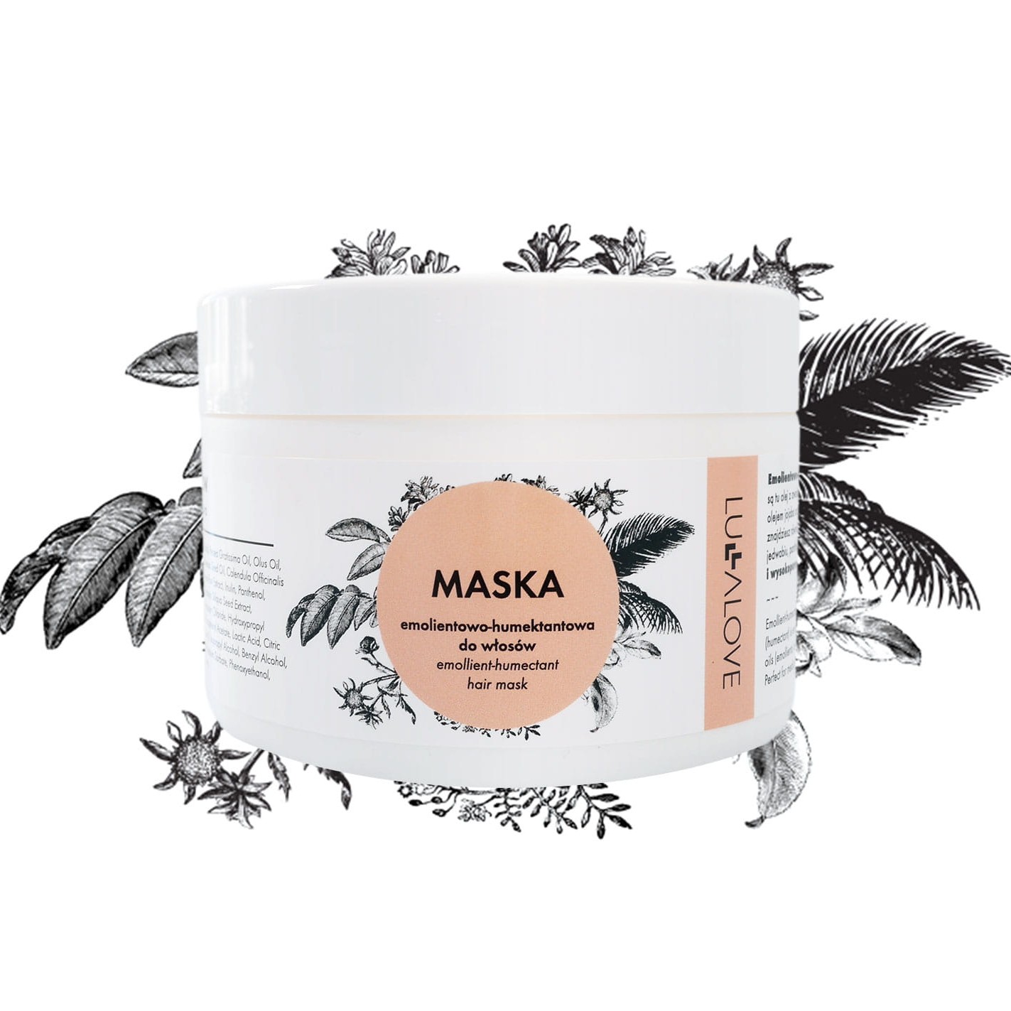 Lullalove, Maska do włosów emolientowo-humektantowa - włosy suche i zniszczone