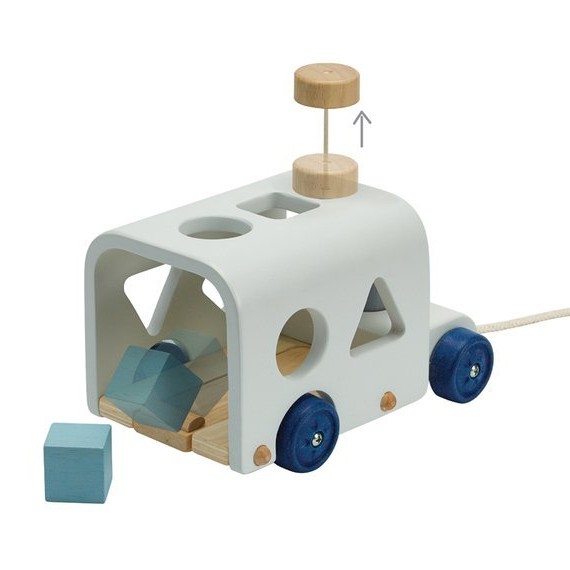 Plan Toys, Autobus - sorter - barwy sadu Plan Toys, Autobus - sorter - barwy sadu