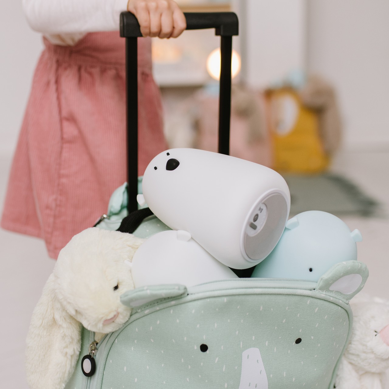 Rabbit&Friends, Animal Lamp Miś duży róż