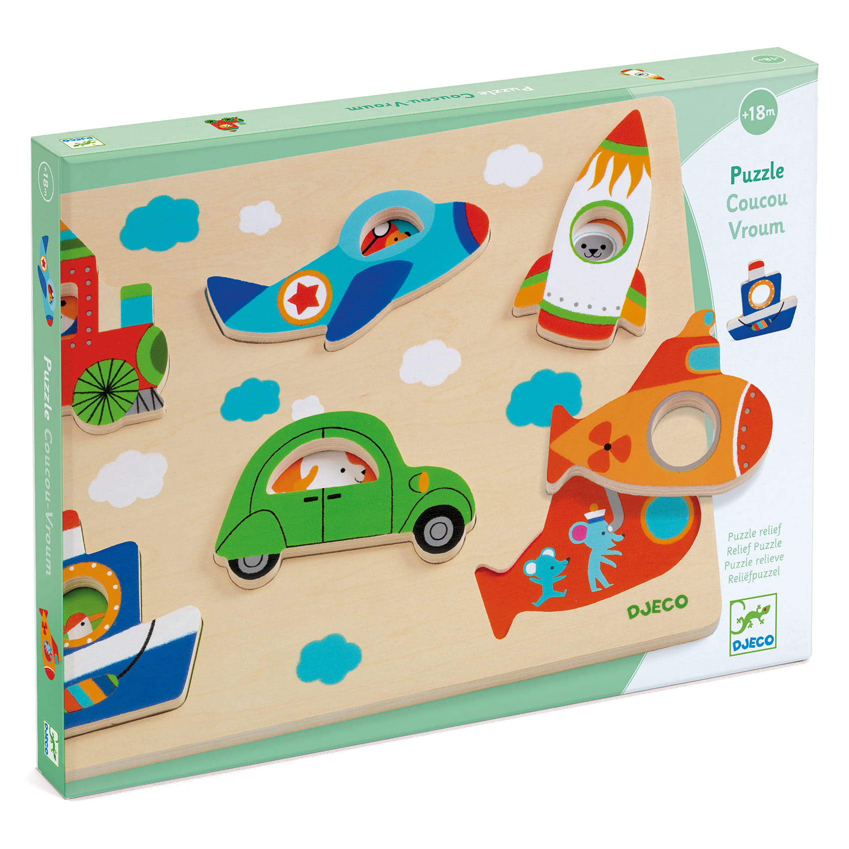 Djeco, Drewniane puzzle Pojazdy Djeco, Drewniane puzzle Pojazdy