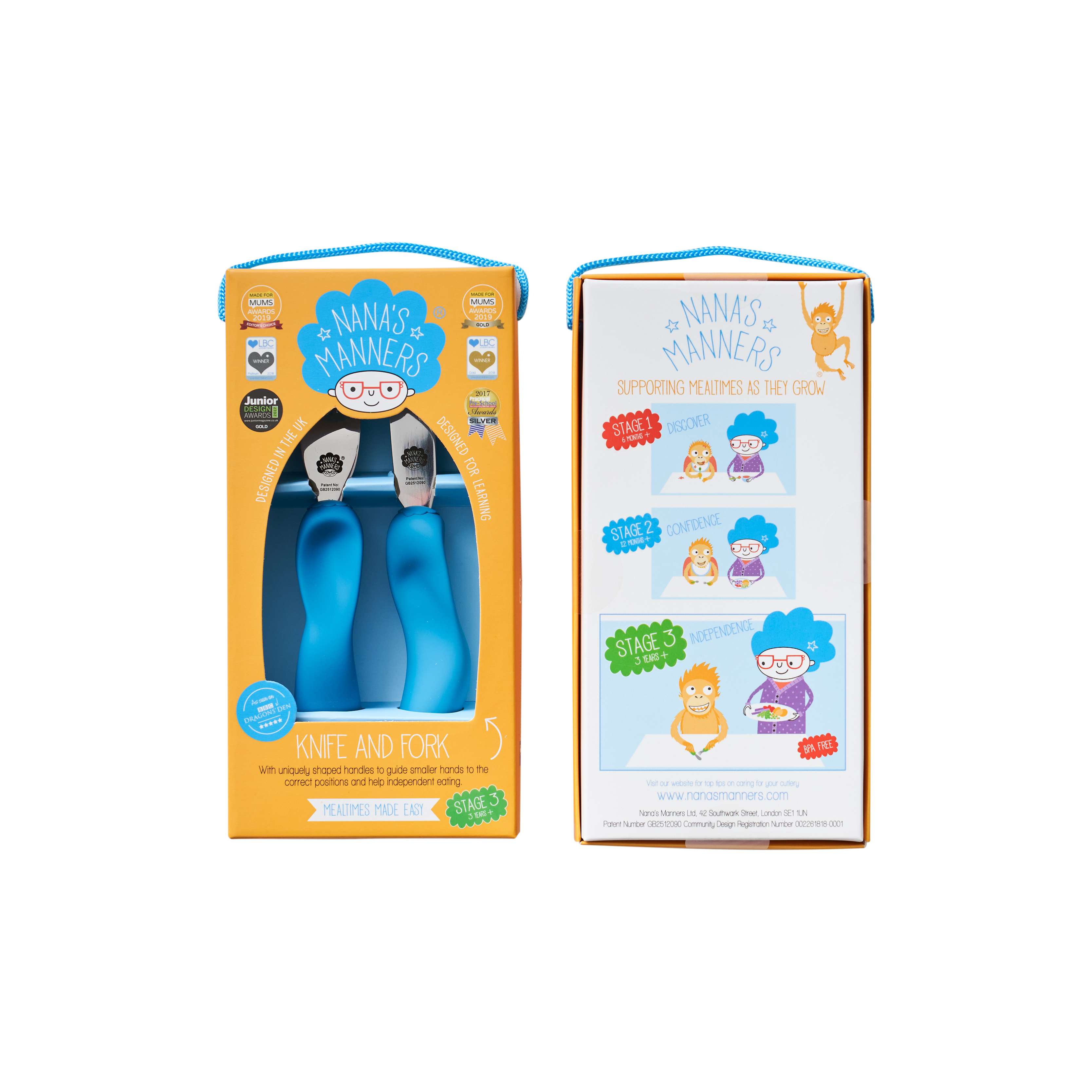 Nana's Manners, Sztućce kształtujące uchwyt sea Etap 3 - Blue