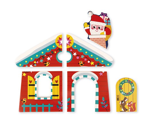 Janod, Puzzle drewniane 3-warstwowe Gwiazdka Janod, Puzzle drewniane 3-warstwowe Gwiazdka