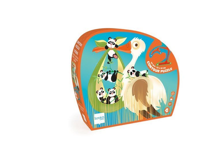 Scratch, Puzzle konturowe Bocian 24 elem. Scratch, Puzzle konturowe Bocian 24 elem.