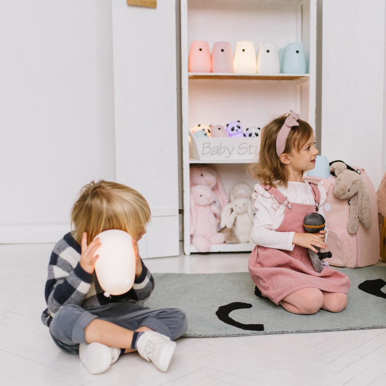 Rabbit&Friends, Animal Lamp Miś duży Biały Rabbit&Friends, Animal Lamp Miś duży Biały