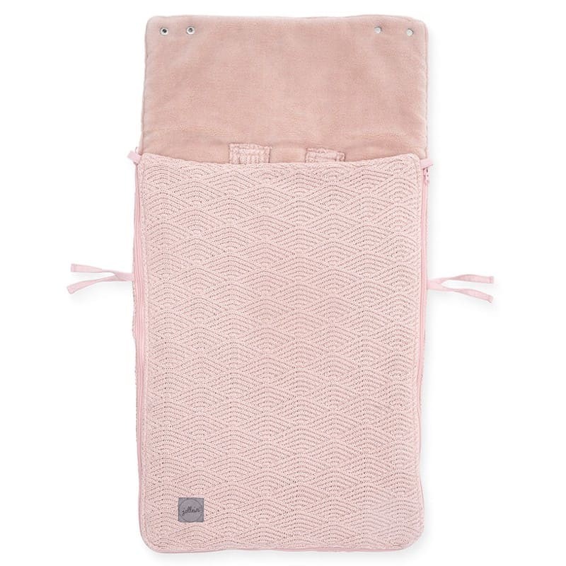 Jollein, Śpiworek oddychający do wózka i fotelika River Knit PALE PINK