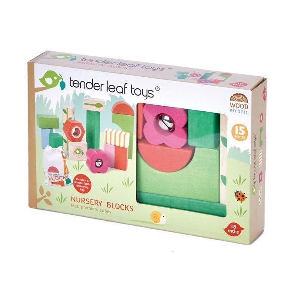 Tender Leaf Toys, Drewniane klocki - zestaw dla najmłodszych