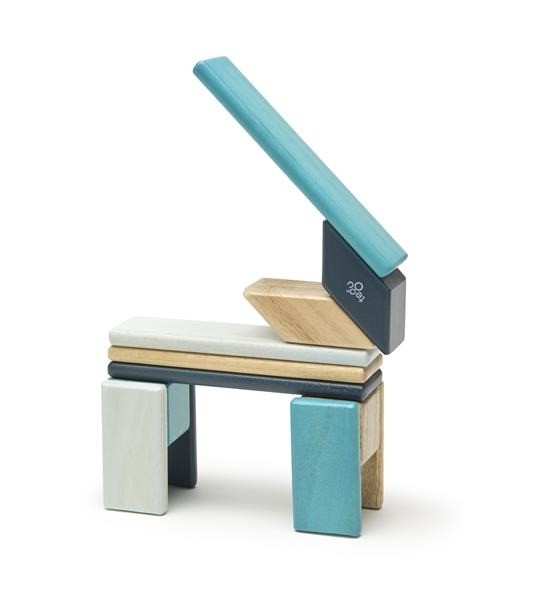 Tegu, Drewniane klocki magnetyczne CLASSICS zestaw 14szt Blues Tegu, Drewniane klocki magnetyczne CLASSICS zestaw 14szt Blues
