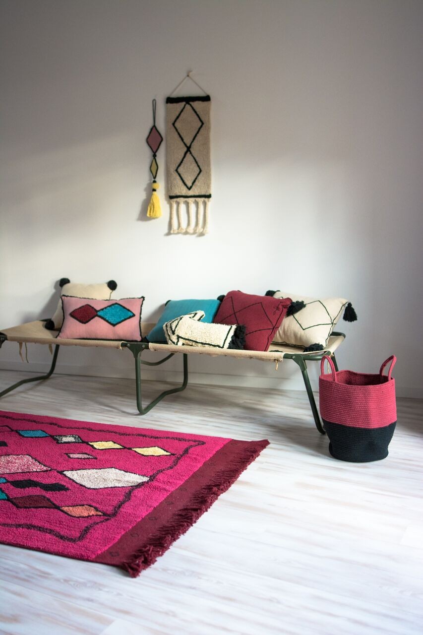Lorena Canals, kosz ZOCO BLACK/AUBERGINE Lorena Canals, kosz ZOCO BLACK/AUBERGINE