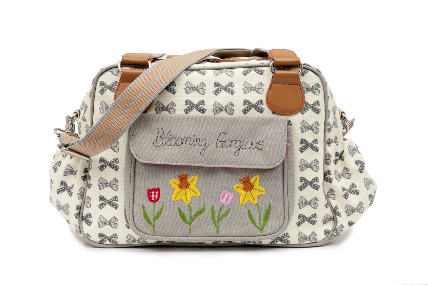 Torba do wózka Pink Lining - Blooming Gorgeous Grey Bows Torba do wózka Pink Lining - Blooming Gorgeous Grey Bows